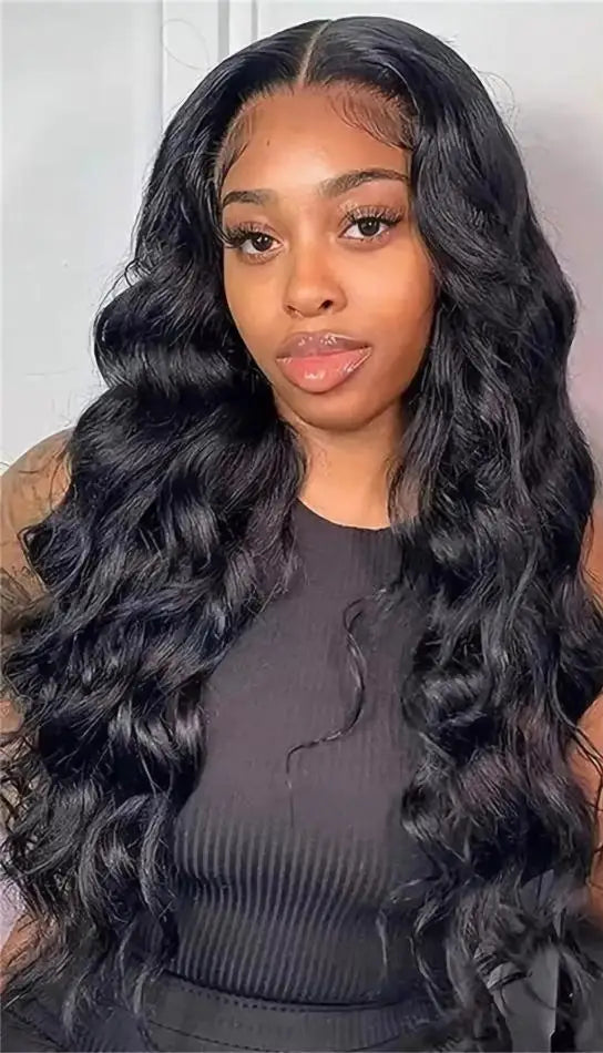 26-Inch Body Wave Lace Front Wig – Transparent Swiss Lace, 180% Density Human Hair