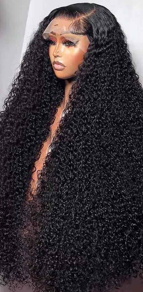 Luxury 26-Inch Deep Wave Lace Front Wig – Transparent Lace, Chemical-Free, Natural Look