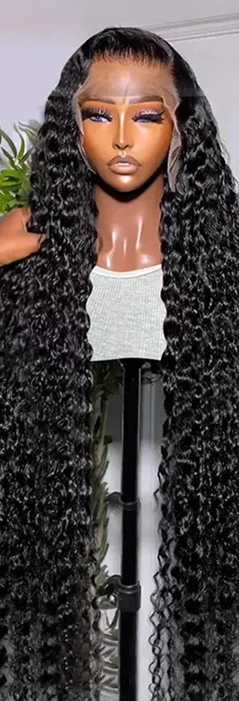 Water Wave Lace Front Wig – 18-24 Inches, Pre-Plucked, Transparent Lace, Natural Look