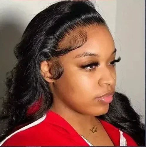 Natural-Looking Wavy Synthetic Lace Wig – Body Wave Daily Use Wig with Heat Resistance