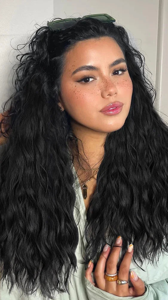 16-Inch 5PCS Natural Wave Clip-In Hair Extensions – Lightweight, Heat-Friendly, Piano Color