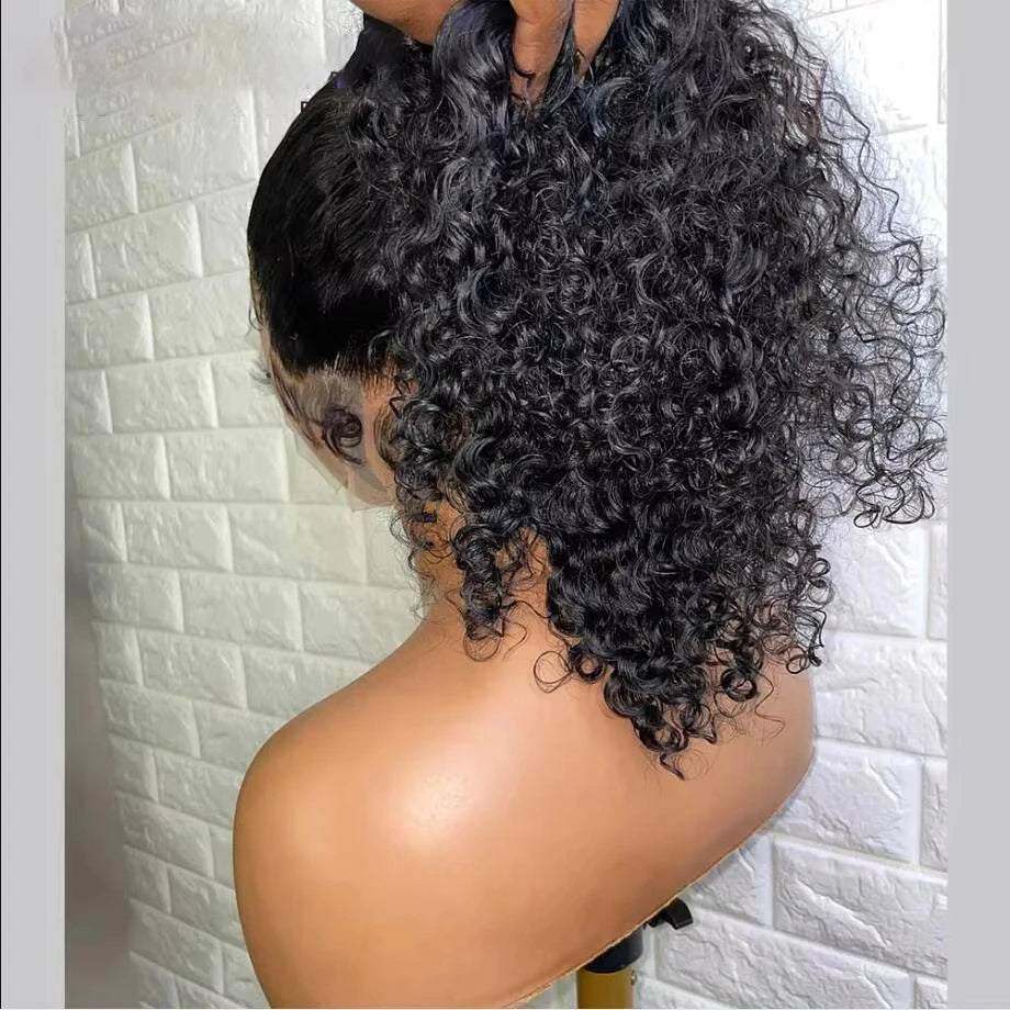 30 Inches 360 Full Lace Curly Wig – HD Transparent Lace, Glueless, Human Hair