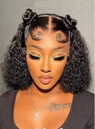 Short Deep Wave Lace Front Wig – Hair, Pre-Plucked, 4x4, 5x5, 13x4 & 13x6 Options