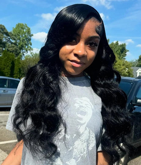 26+ Inch Body Wave Lace Front Wig – Transparent Swiss Lace Human Hair Wig