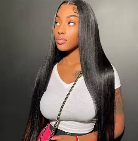 13x6 HD Transparent Lace Front Wig – 26+ Inch Straight Human Hair, Dyeable & Permable"