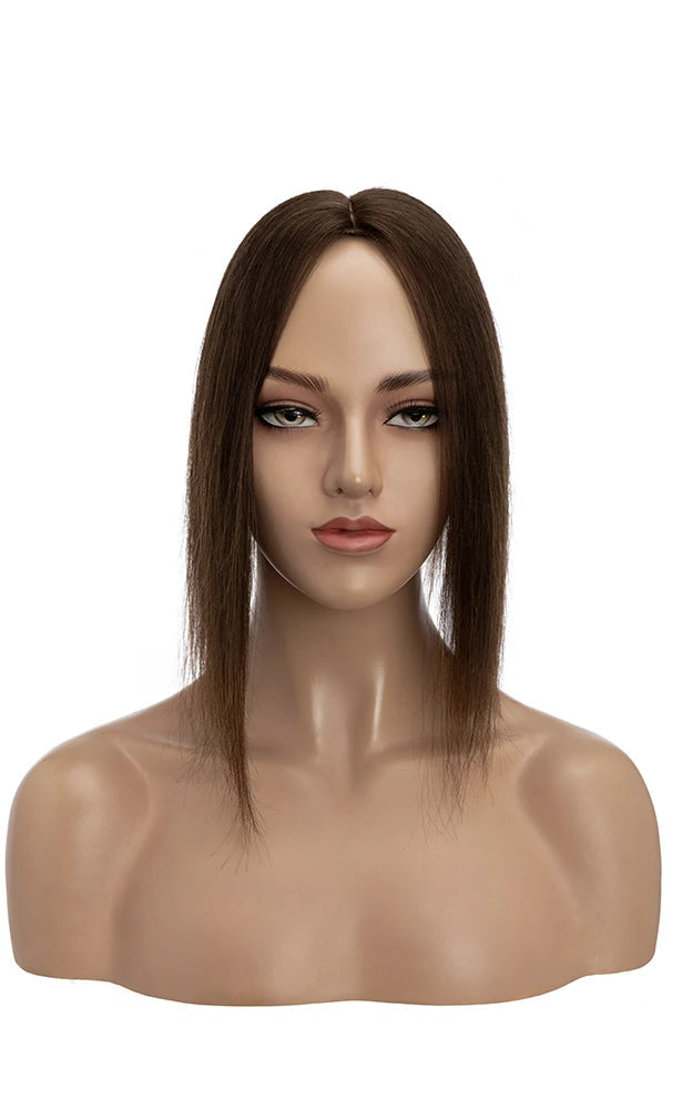 Premium 100% Human Hair Silk Base Topper – Lightweight, Natural Look & Customizable