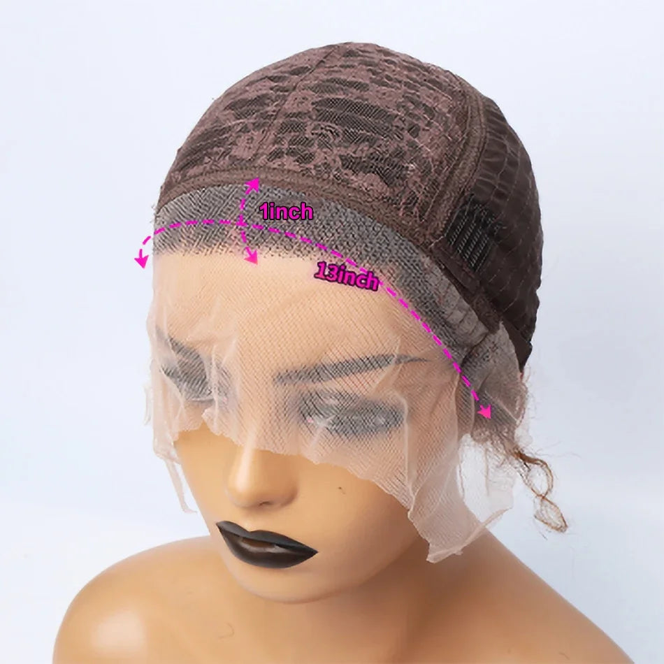 Short Curly Deep Part Lace Wig – Hair with Transparent Swiss Lace