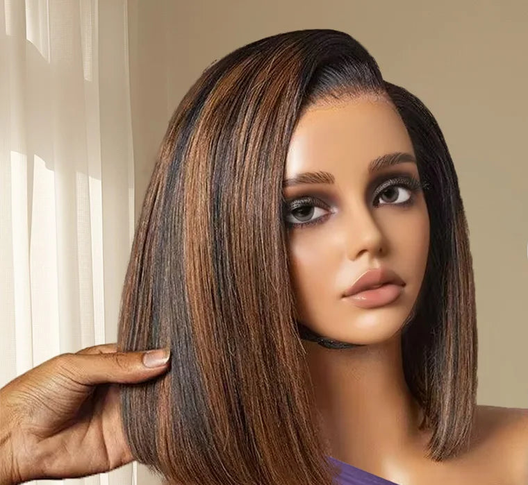 Short Straight Transparent Lace Wig – Human Hair for Natural Styling