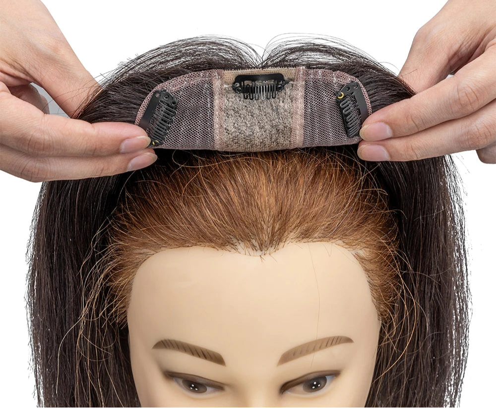 Silk Base Human Hair Toppers for Women – 100% Real Hair, Straight, Natural Volume