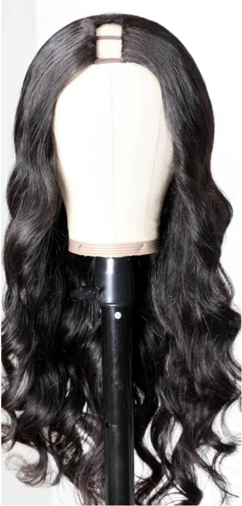 U-Part Wig 100% Real Human Hair – Medium Length Body Wave for Natural Blend & Easy Styling