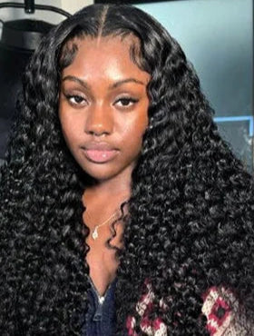 26+ Inch Jerry Curl Lace Front Wig – Transparent Swiss Lace, 100% Hair