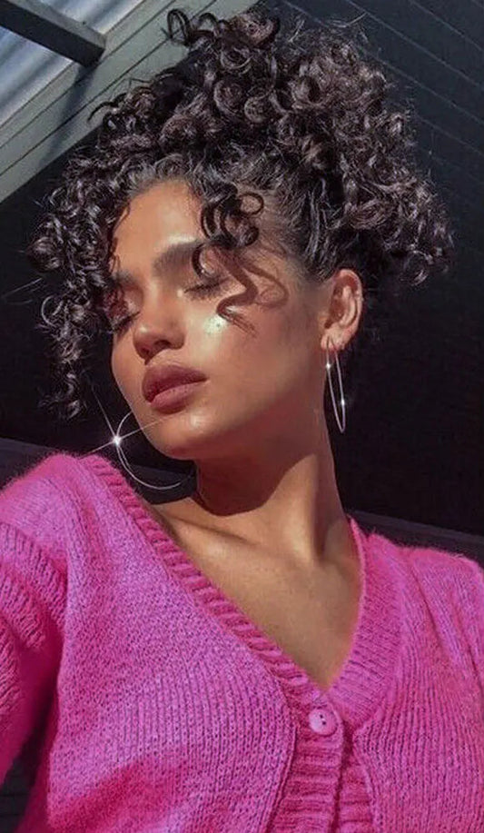 Curly Chignon Clip-In Bun – High-Quality Synthetic Fiber, 8-Inch, Tangle-Free, Available in Multiple Colors