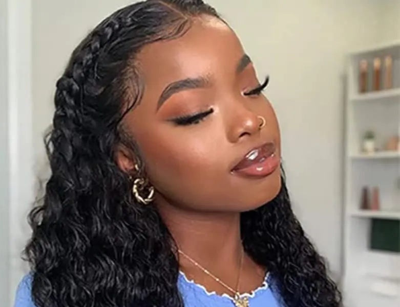 26-Inch Deep Wave Lace Front & Closure Wig – Hair, Transparent Lace, Natural Look