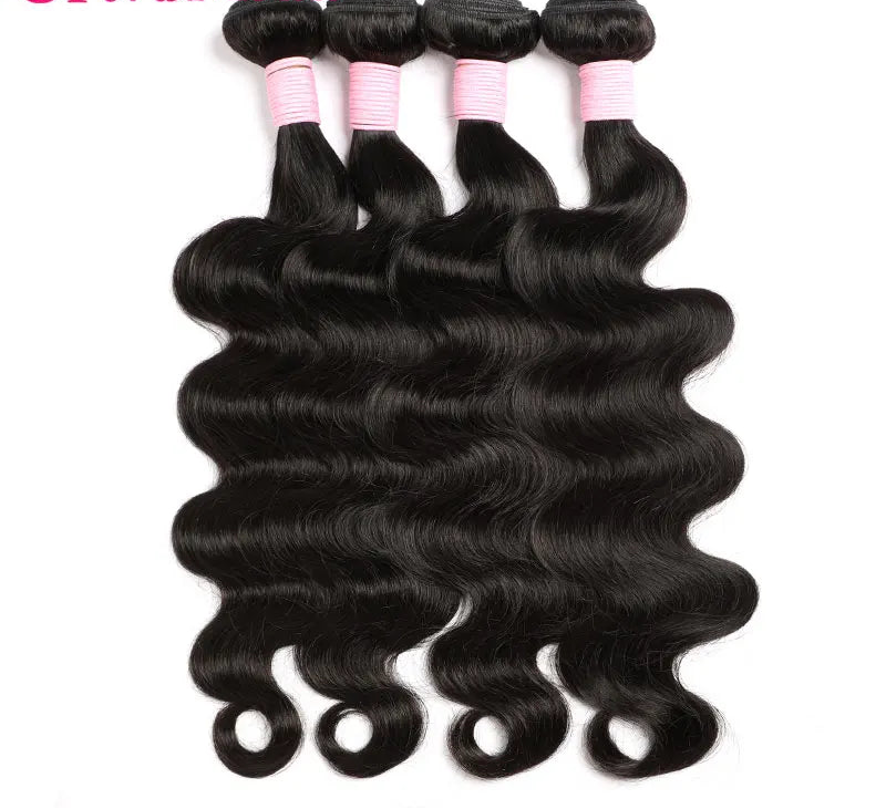 Body Wave Human Hair Bundles – 100% Virgin Human Hair, Dyeable, No Chemical Processing, Available in 12-32 Inches