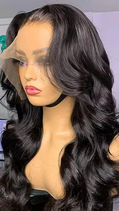 HD Transparent Lace Body Wave Wig – 16-38 Inch Human Hair, Pre-Plucked, 180% Density