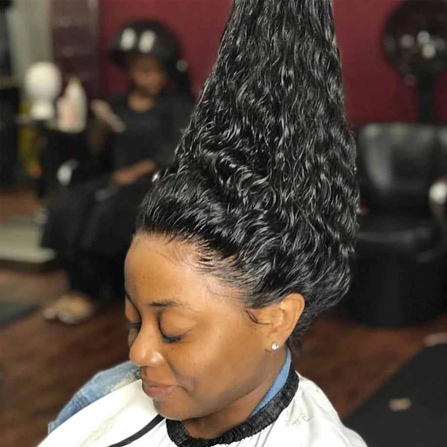 30 Inches 360 Full Lace Curly Wig – HD Transparent Lace, Glueless, Human Hair