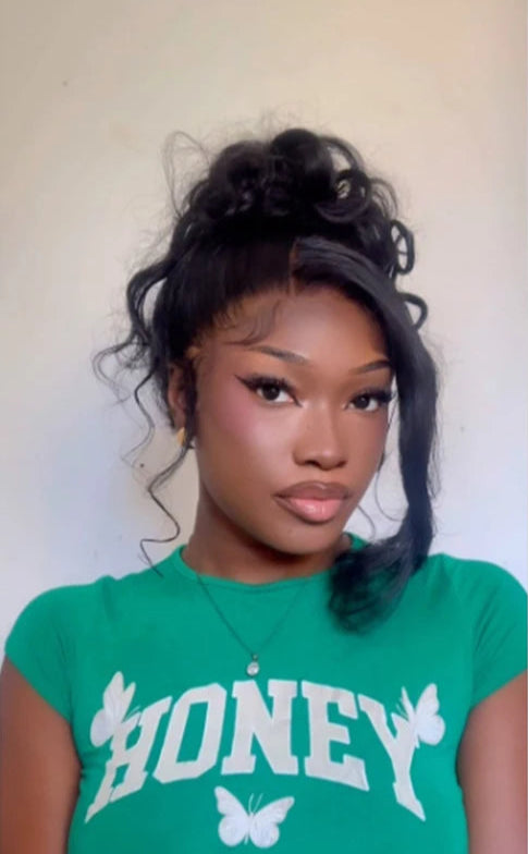 40-Inch Body Wave Human Hair Wig – HD Lace Front, Natural Black, 180-200 Density, Long-Lasting Quality