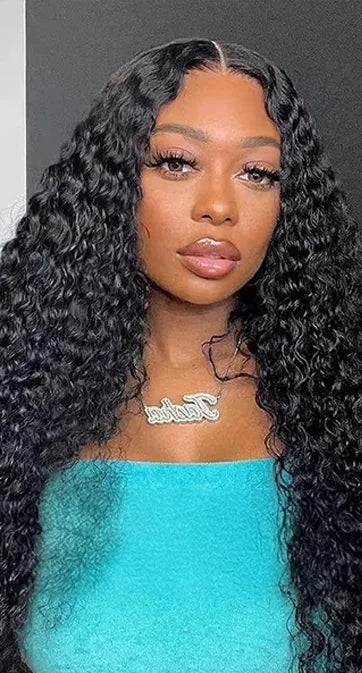 26-Inch Deep Wave Lace Wig – Transparent Swiss Lace with Versatile Frontal Options