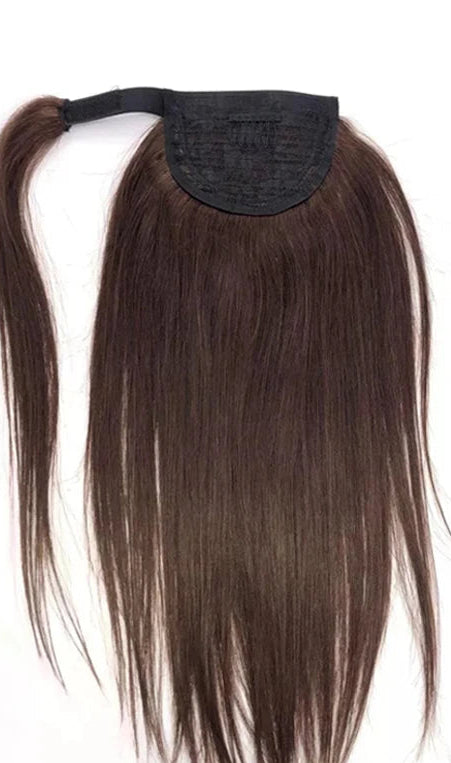 Ombre Straight Clip-In Wrap Around Ponytail – 100% Human Hair, Dye & Heat Safe