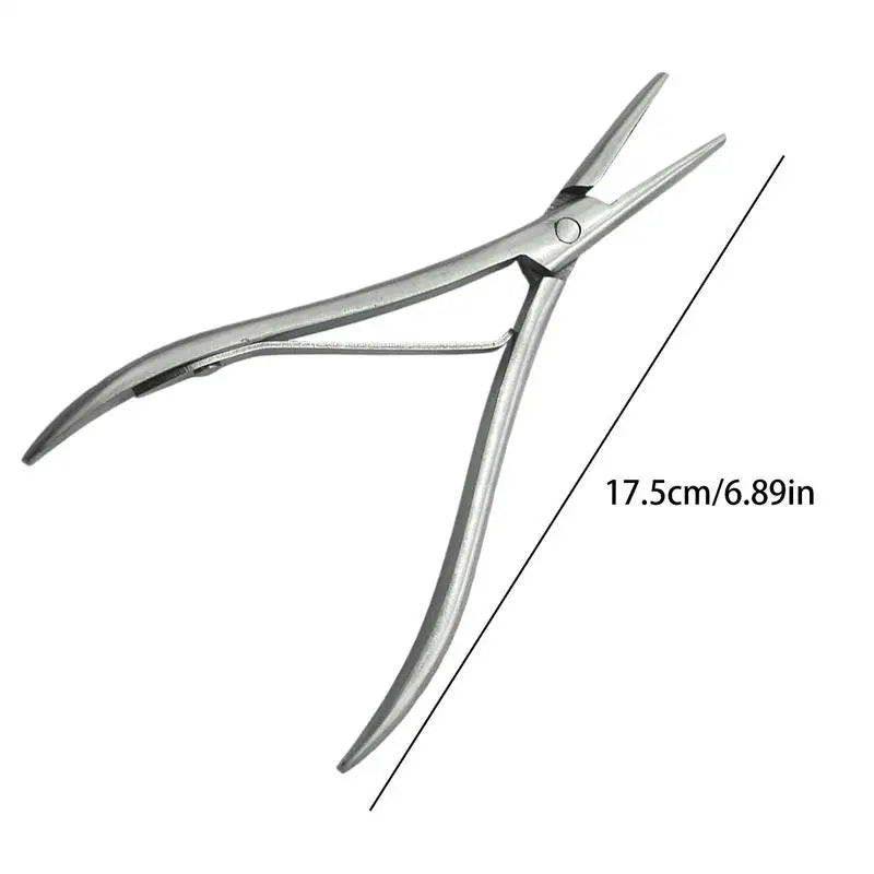 Professional Hair Extension Pliers for Nano Ring & Adhesive Extensions | Stainless Steel Flat Clamping Tool