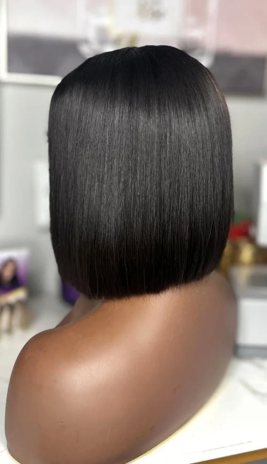 Short Straight Human Hair Lace Wig – 4x4 & 13x4 Light Brown Lace, Hair, 4-16 Inches