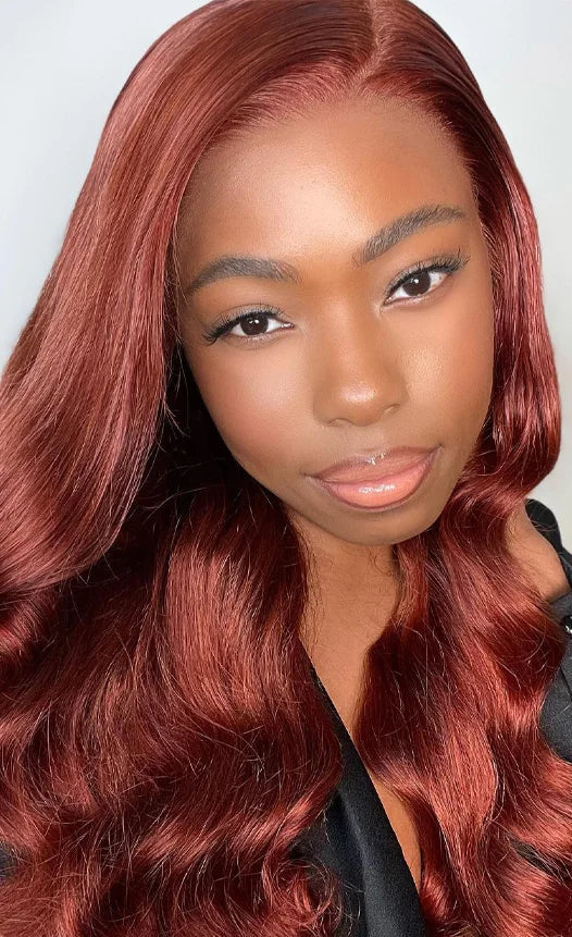 Long Body Wave Lace Front Wig – 14"-32", HD Transparent Lace, 100% Natural Human Hair, Customizable Color