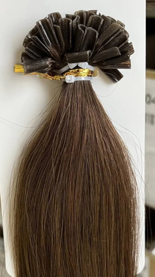 iSheeny U-Tip Human Hair Extensions - Natural Straight Fusion Hair, 12-20 Inches, 50pcs Pack