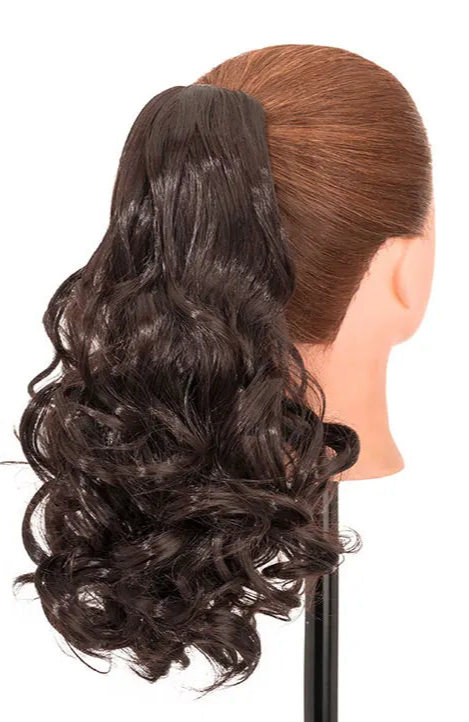 14-Inch Natural Curly Clip-In Hair Extensions – High-Quality Synthetic Fiber in Piano Colors