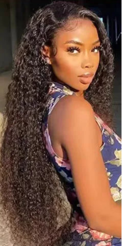 Deep Wave Human Hair Wig – 26+ Inch Transparent Lace Wig for a Natural Look