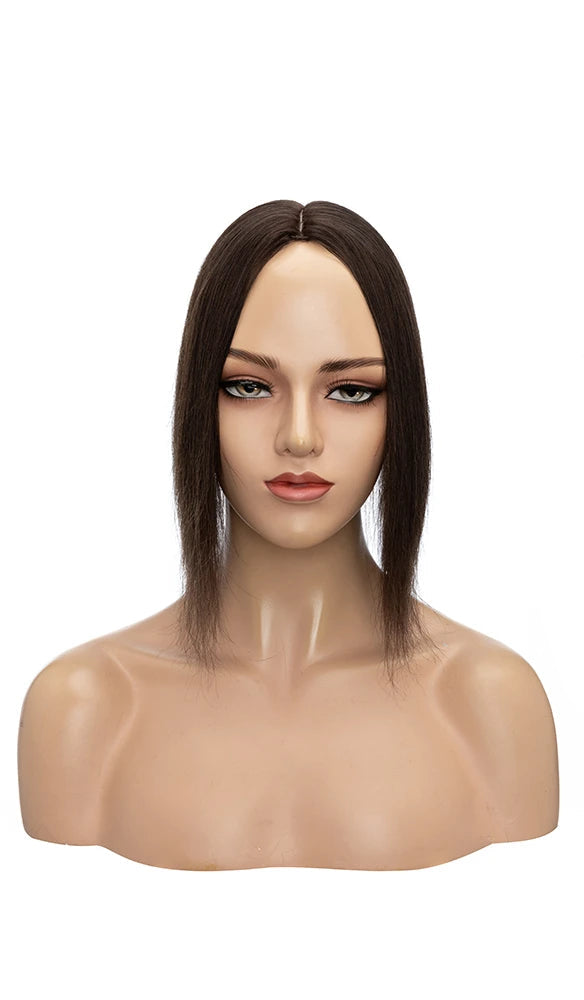 Premium 100% Human Hair Silk Base Topper – Lightweight, Natural Look & Customizable