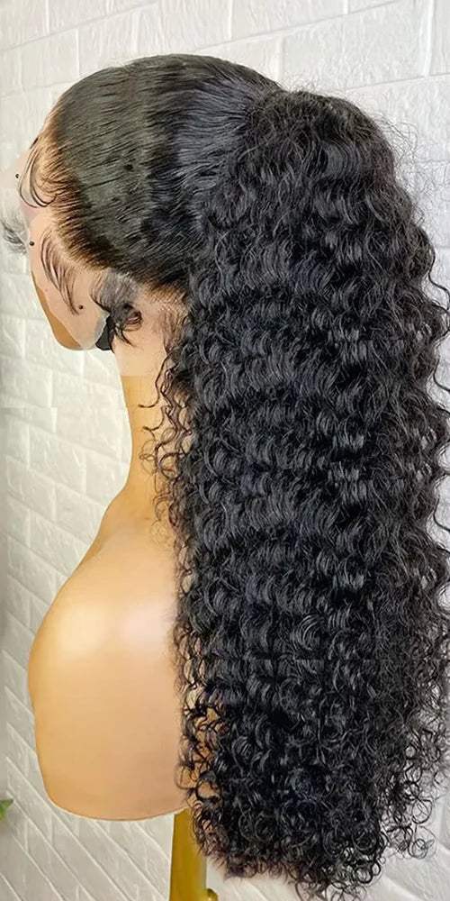 30 Inches 360 Full Lace Curly Wig – HD Transparent Lace, Glueless, Human Hair
