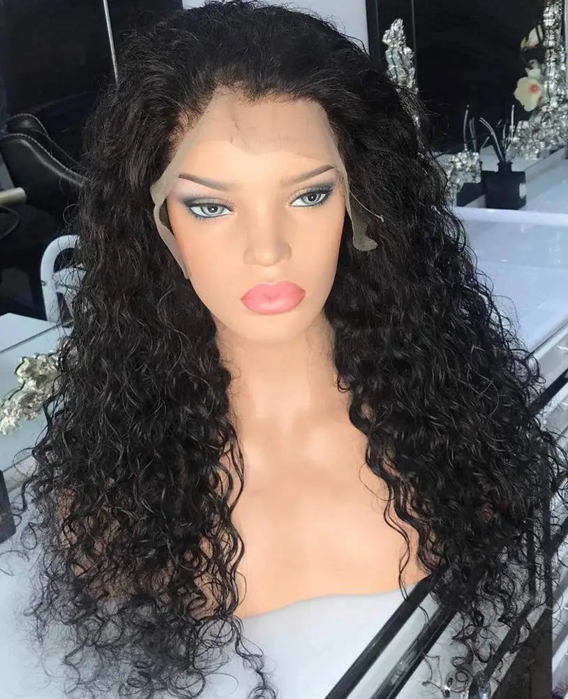 Curly T-Part Glueless Synthetic Lace Wig – Light Brown Lace, Pre-Plucked Hairline, Affordable, Comfortable Fit
