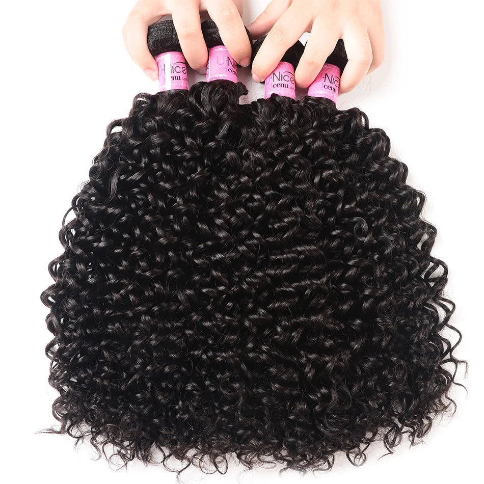 100% Unprocessed Curly Human Hair Bundles – Permed, Dyeable, Machine Double Weft Weaving