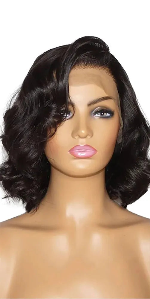 Short Body Wave Wig – 100% Hair, 13x4 & 5x5 Transparent Lace Wig