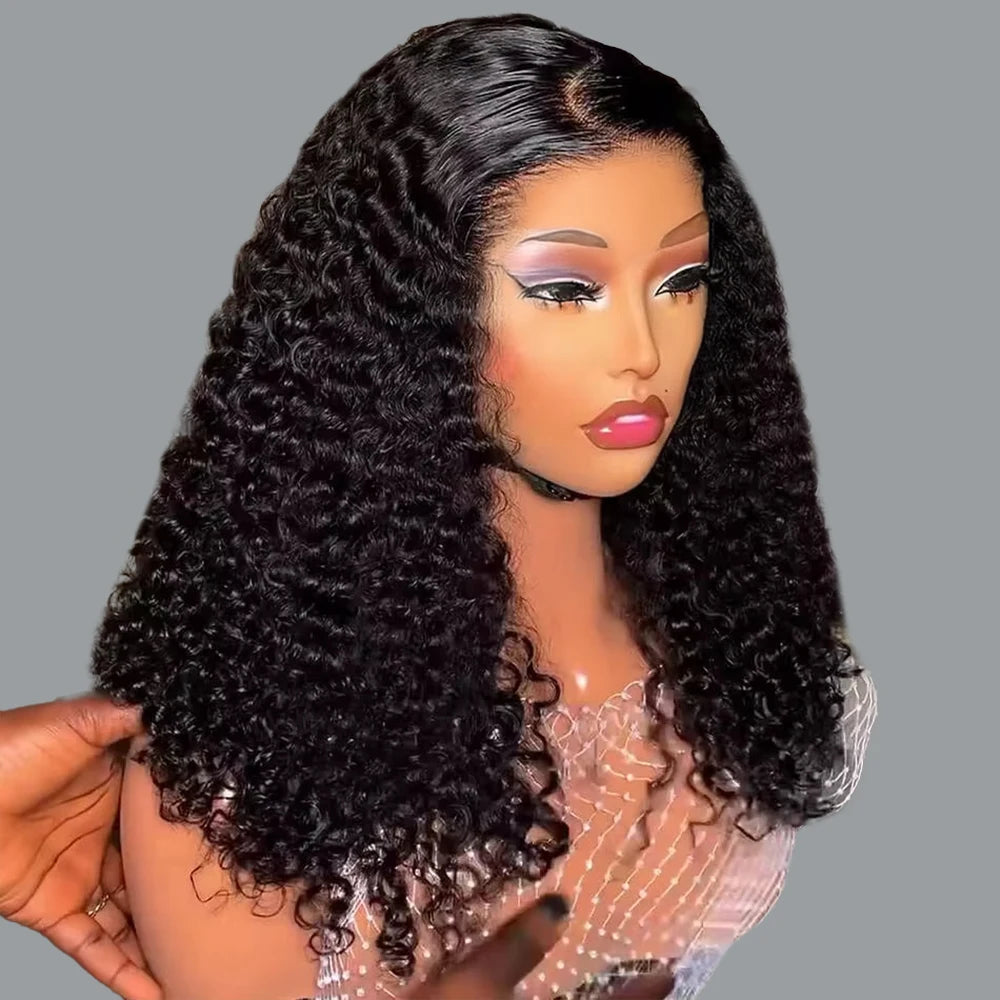 Short Deep Wave Bob Wig – 100% Hair, Transparent Lace, Glueless Design
