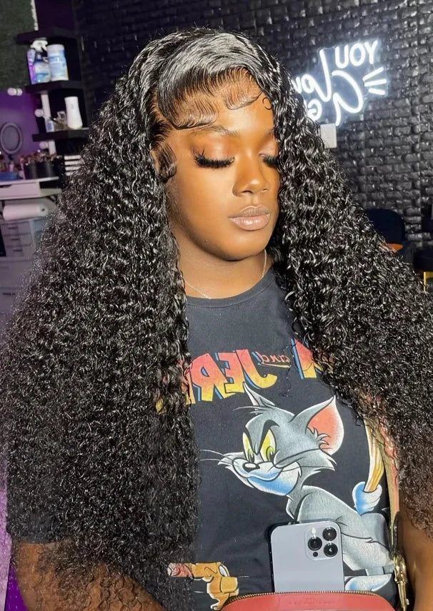 Deep Wave Transparent Lace Wig – Virgin Human Hair, Natural and Voluminous