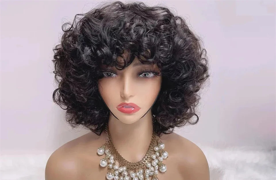 Jerry Curl Lace Front Wig – 100% Human Hair, Natural Bounce, and Volume