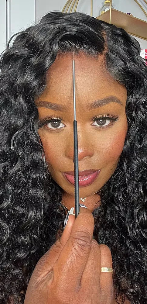 26+ Inch Jerry Curl Lace Front Wig – Transparent Swiss Lace, 100% Hair