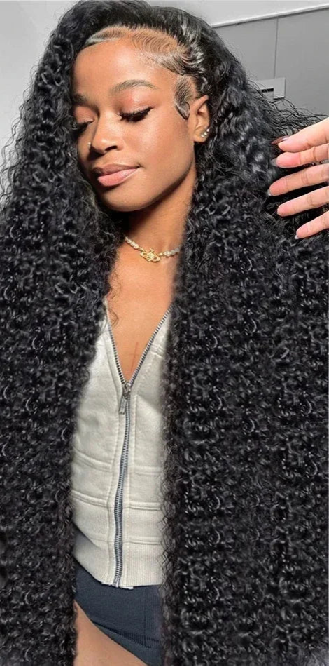 Long Curly 13x6 Lace Front Wig – 100% Hair, 26+ Inch, Transparent Lace, Natural Look