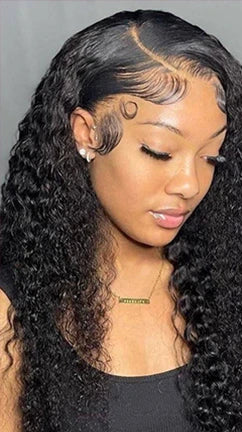 Jerry Curl 360 Full Lace Wig – Long 26+ Inch Transparent Swiss Lace Human Hair Wig