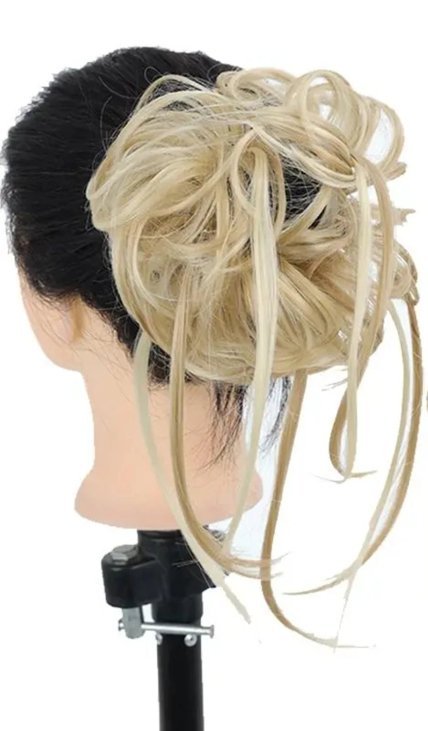 Extra-Long Messy Bun Hairpiece Extensions – Wavy Texture, Elastic Band for Secure All-Day Hold