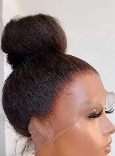 360 Full Lace HD Kinky Straight Lace Front Wig – 100% Hair, 26+ Inch, 13x4/13x6 Lace