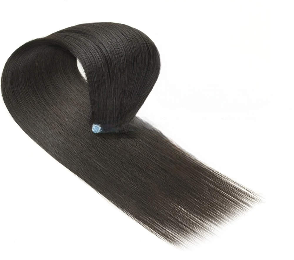 Isheeny Tape-In Human Hair Extensions - 12-24 Inch PU Skin Weft, 20 Pieces per Pack, 40-50g, Straight Texture