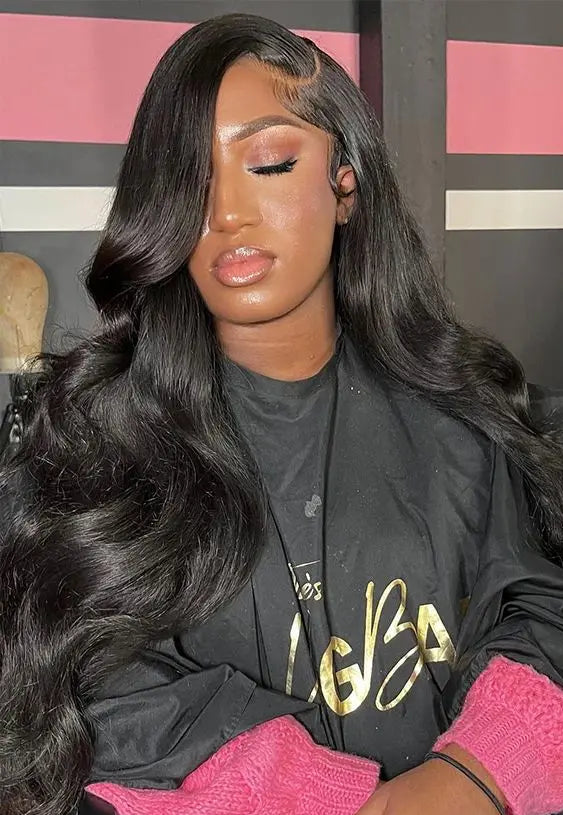 Short Body Wave 13x4/13x6 Lace Front Wig – 100% Hair, Pre-Plucked, Medium Brown Lace, 4-16 Inches