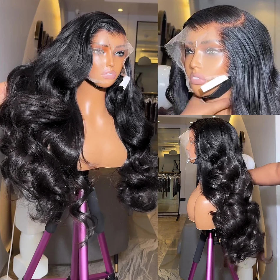 26+ Inch Body Wave Lace Front Wig – Transparent Swiss Lace Human Hair Wig
