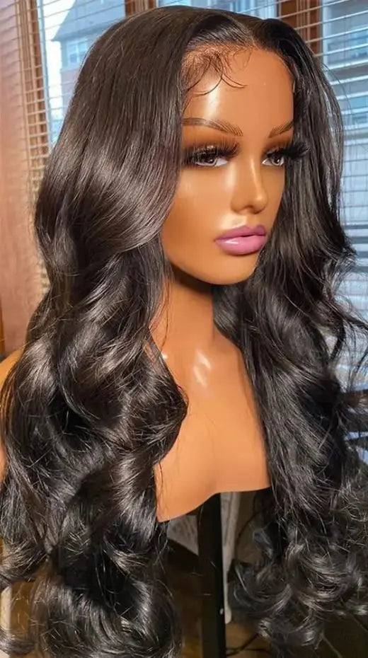 Long Body Wave Lace Front Wig – 26+ Inch Hair, Swiss Lace, Transparent Lace Closure