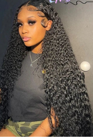 Deep Wave HD Lace Frontal Wig – 13x6 Lace Front, 100% Human Hair, 26-40 Inch, Pre-Plucked Hairline, 150%-250% Density