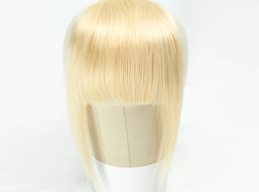 Isheeny 100% Natural Human Hair Clip-In Blunt Cut Bangs – Lightweight Fringe Extensions