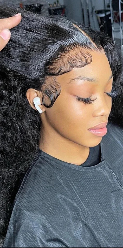 Deep Wave Transparent Lace Wig – Virgin Human Hair, Natural and Voluminous