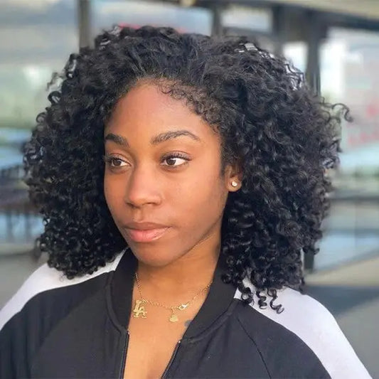 Curly 13x4 Lace Front Bob Wig – Pre-Plucked Curly Bob Frontal with 4x4 Lace Closure